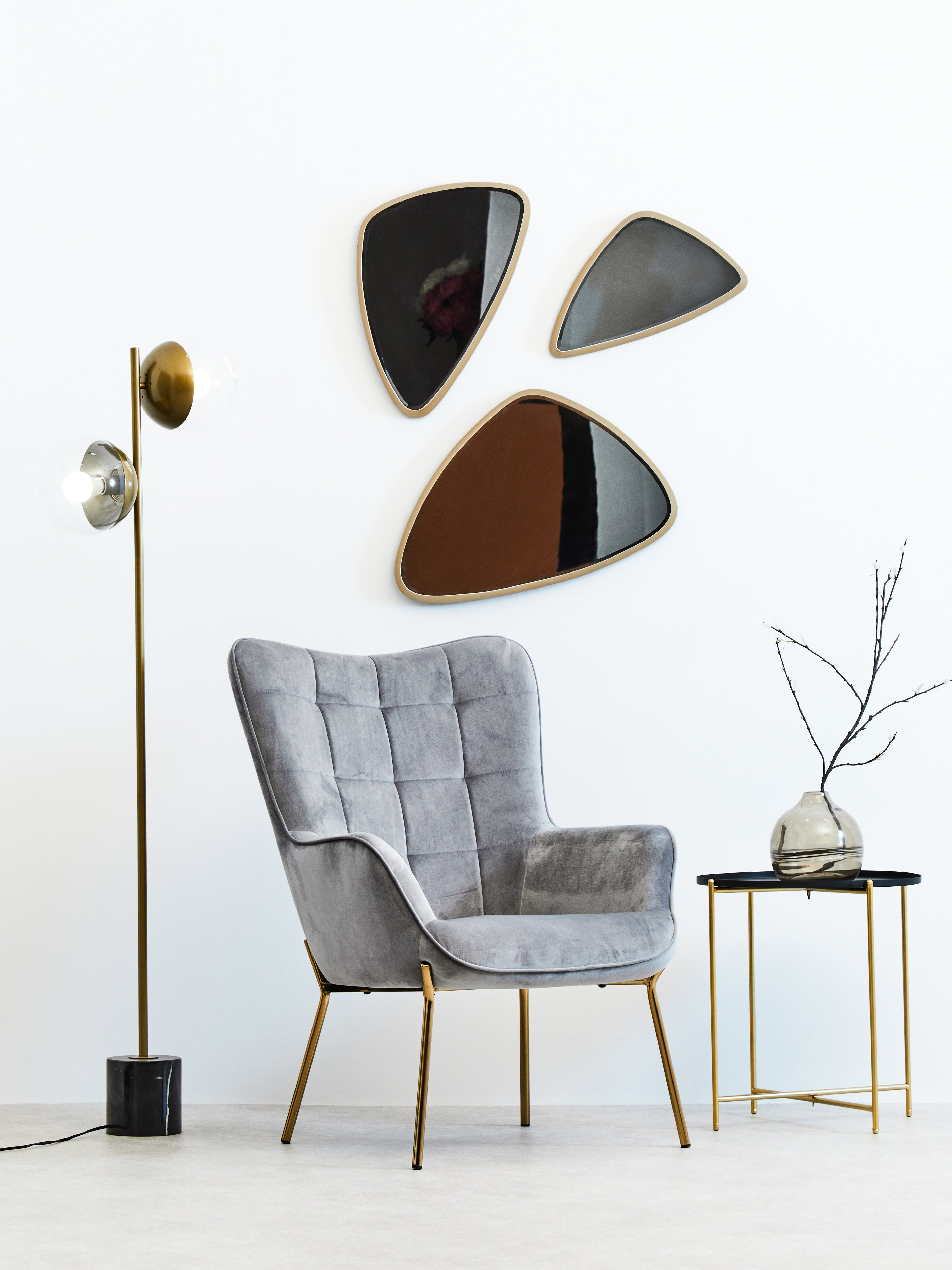 Kidston 2 Bulb Gold Finish Metal Floor Lamp
